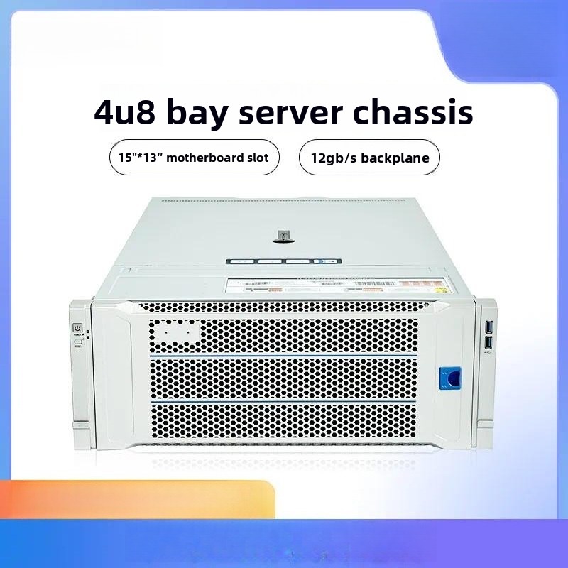 Server Gpu Chassis 4U - 4U 8ディスク搭載ラックマウント型サーバーシャーシ。GPUによるAIコンピューティング、レンダリング、NASストレージに対応し、高性能ワークステーションをサポート。