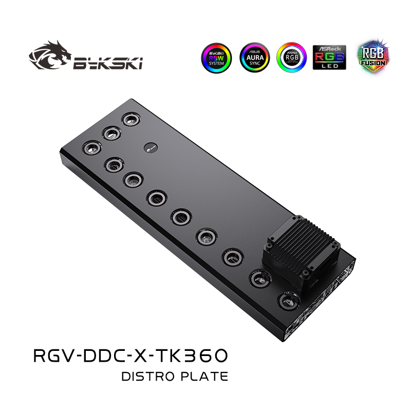 Rtx 4090 Water Block - Bykski-PC冷却システム用のアクリルMistoアクリルプレート,ハードチューブとコンボポンプ用のボックス付き/RGV-DDC-X-TK120/240/360