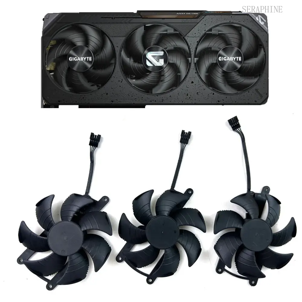 Rx 9070 Xt - 新品冷却ファン 88mm 4ピン PLA09215S12H。Gigabyte Radeon RX