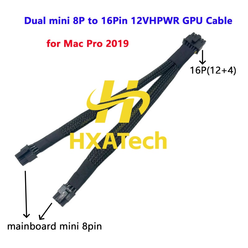 HXATech製 - Mac Pro 2019年モデル用、新 - Dual 8Pin To 16Pin 12Vhpwr Cable のレビューと価格