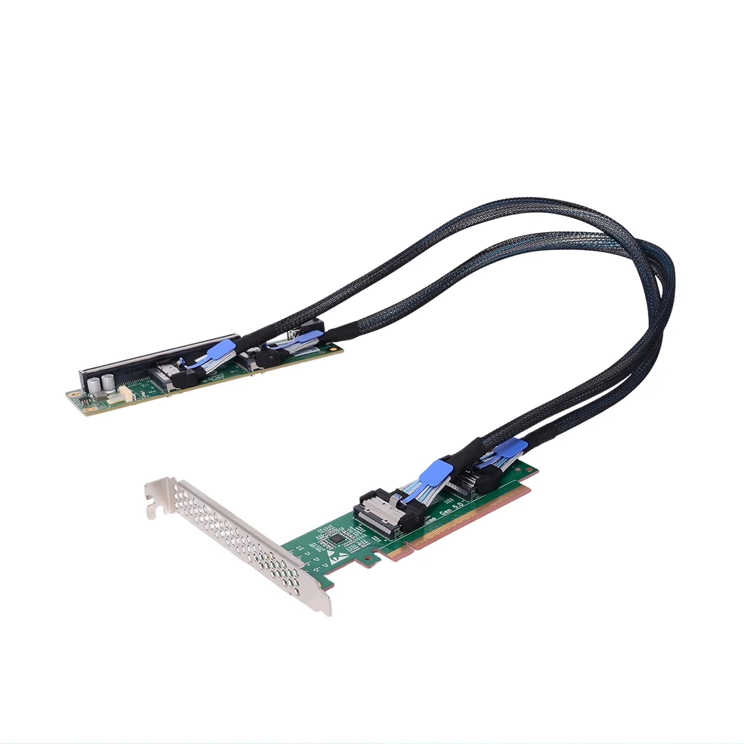 PCI-e 5.0 X16 - デュアルMCIO 8i アダ - Pcie 5.0 Gpu Riser Cable のレビューと価格